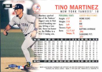 1999 Fleer Tradition #268 Tino Martinez Back