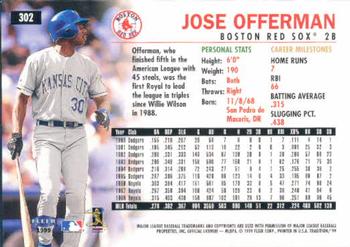 1999 Fleer Tradition #302 Jose Offerman Back