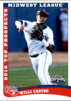 2016 Choice Midwest League Top Prospects #19 Willi Castro Front