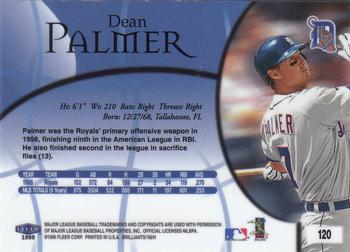 1999 Fleer Brilliants #120 Dean Palmer Back