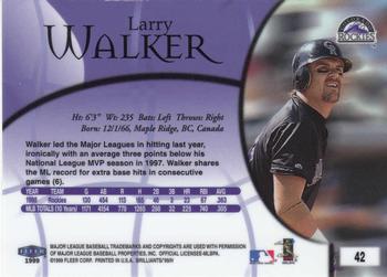 1999 Fleer Brilliants #42 Larry Walker Back