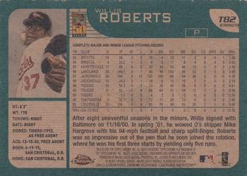 2001 Topps Traded & Rookies - Chrome Retrofractors #T82 Willis Roberts Back