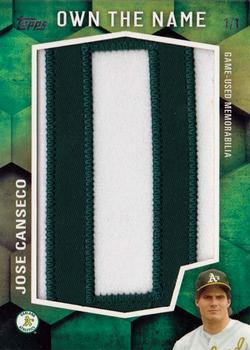 2016 Topps - Own The Name Relics #OTN-JC Jose Canseco Front
