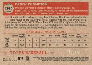 2001 Topps Heritage - Chrome #CP80 Derek Thompson  Back
