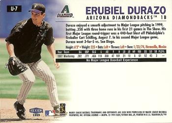 1999 Fleer Tradition Update #U-7 Erubiel Durazo Back