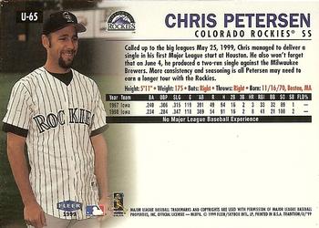 1999 Fleer Tradition Update #U-65 Chris Petersen Back