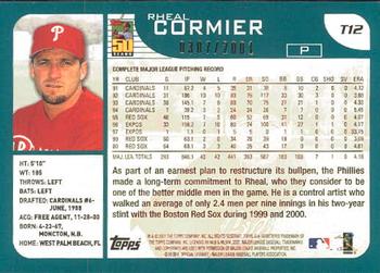 2001 Topps Traded & Rookies - Gold #T12 Rheal Cormier Back