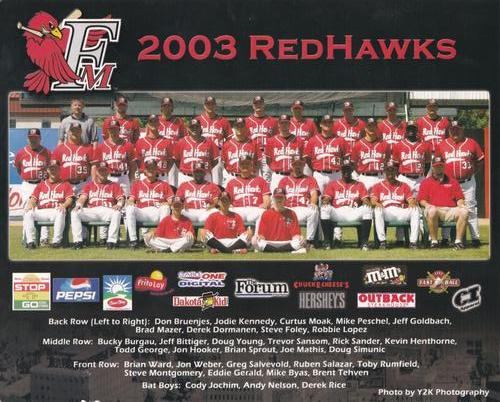 2003 Fargo-Moorhead RedHawks Team Photo #NNO Team Photo Front