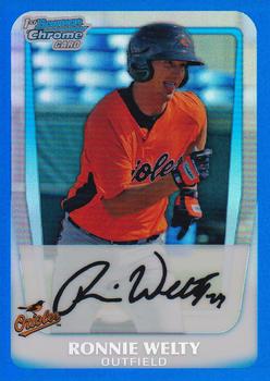 2011 Bowman - Chrome Prospects Blue Refractors #BCP52 Ronnie Welty Front