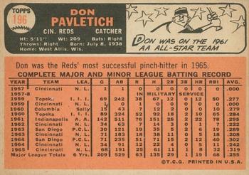 2015 Topps Heritage - 50th Anniversary Buybacks #196 Don Pavletich Back