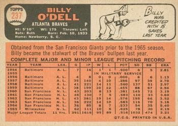 2015 Topps Heritage - 50th Anniversary Buybacks #237 Billy O'Dell Back