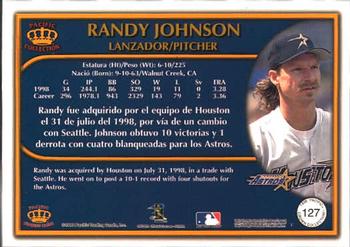 1999 Pacific Crown Collection #127 Randy Johnson Back