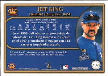 1999 Pacific Crown Collection #132 Jeff King Back
