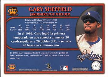 1999 Pacific Crown Collection #145 Gary Sheffield Back