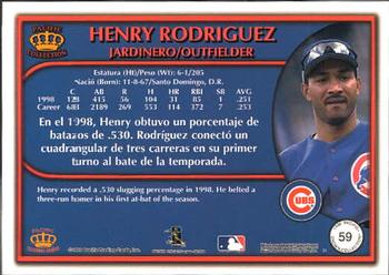 1999 Pacific Crown Collection #59 Henry Rodriguez Back