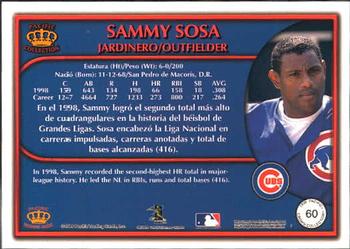 1999 Pacific Crown Collection #60 Sammy Sosa Back