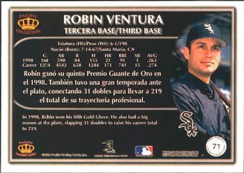1999 Pacific Crown Collection #71 Robin Ventura Back