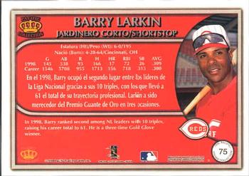1999 Pacific Crown Collection #75 Barry Larkin Back