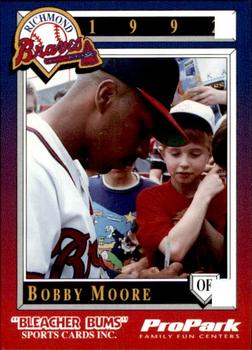 1992 Bleacher Bums Richmond Braves #9 Bobby Moore Front