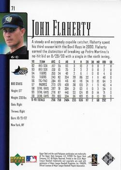 2001 Upper Deck - UD Exclusives #71 John Flaherty  Back