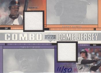 2001 Upper Deck - Combo Game Jerseys #BB-JC Barry Bonds / Jose Canseco  Front