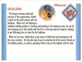 1999 Winnipeg Goldeyes #NNO Goldie Back