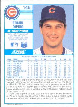 1989 Score #146 Frank DiPino Back