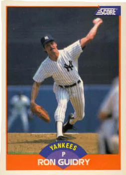 1989 Score #342 Ron Guidry Front