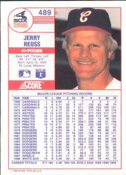1989 Score #489 Jerry Reuss Back