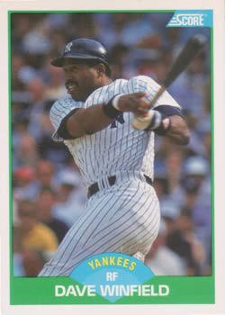 1989 Score #50 Dave Winfield Front