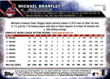 2016 Topps - All-Star Game #8 Michael Brantley Back