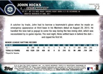 2016 Topps - All-Star Game #22 John Hicks Back