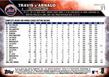 2016 Topps - All-Star Game #31 Travis d'Arnaud Back