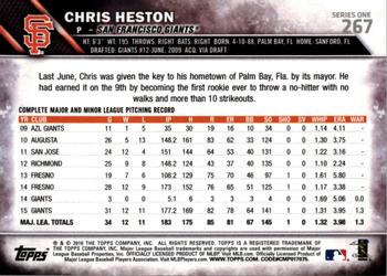2016 Topps - All-Star Game #267 Chris Heston Back