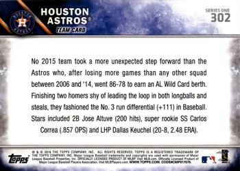 2016 Topps - All-Star Game #302 Houston Astros Back