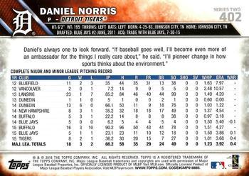 2016 Topps - All-Star Game #402 Daniel Norris Back