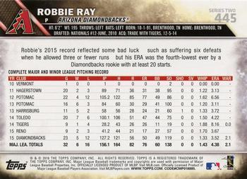 2016 Topps - All-Star Game #445 Robbie Ray Back