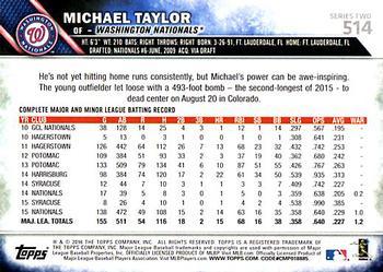 2016 Topps - All-Star Game #514 Michael Taylor Back