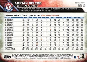 2016 Topps - All-Star Game #592 Adrian Beltre Back