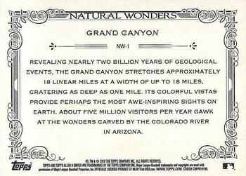 2016 Topps Allen & Ginter - Natural Wonders #NW-1 Grand Canyon Back