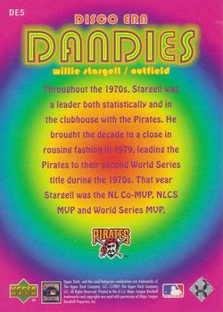 2001 Upper Deck Decade 1970's - Disco Era Dandies #DE5 Willie Stargell  Back