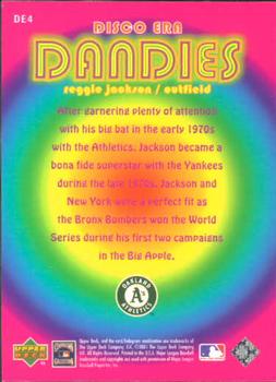 2001 Upper Deck Decade 1970's - Disco Era Dandies #DE4 Reggie Jackson  Back
