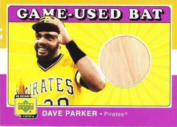 2001 Upper Deck Decade 1970's - Game-Used Bats #B-DP Dave Parker Front