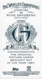 2016 Topps Allen & Ginter - Mini A & G Back #180 Ryne Sandberg Back
