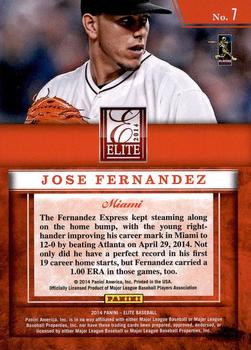 2014 Donruss - Elite Series #7 Jose Fernandez Back