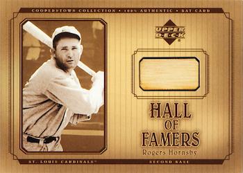 2001 Upper Deck Hall of Famers - Game-Used Bats #B-RH Rogers Hornsby  Front