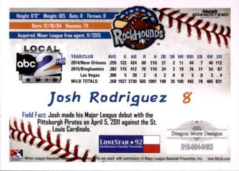 2016 Grandstand Midland RockHounds #NNO Josh Rodriguez Back