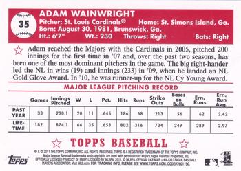 2011 Topps - Black Diamond #35 Adam Wainwright Back