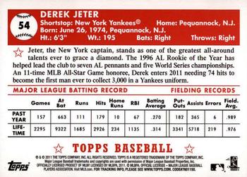 2011 Topps - Black Diamond #54 Derek Jeter Back
