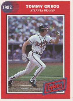 1992 Lykes Atlanta Braves #NNO Tommy Gregg Front